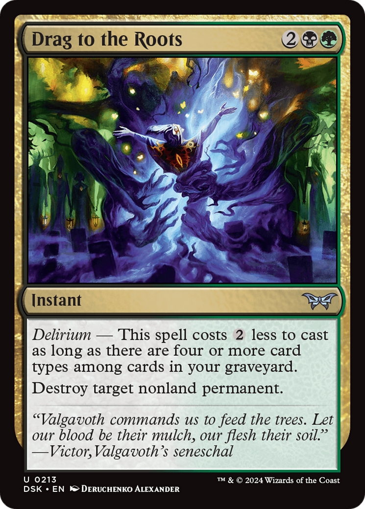 Drag to the Roots - Uncommon Instant card from Duskmourn: House of Horror