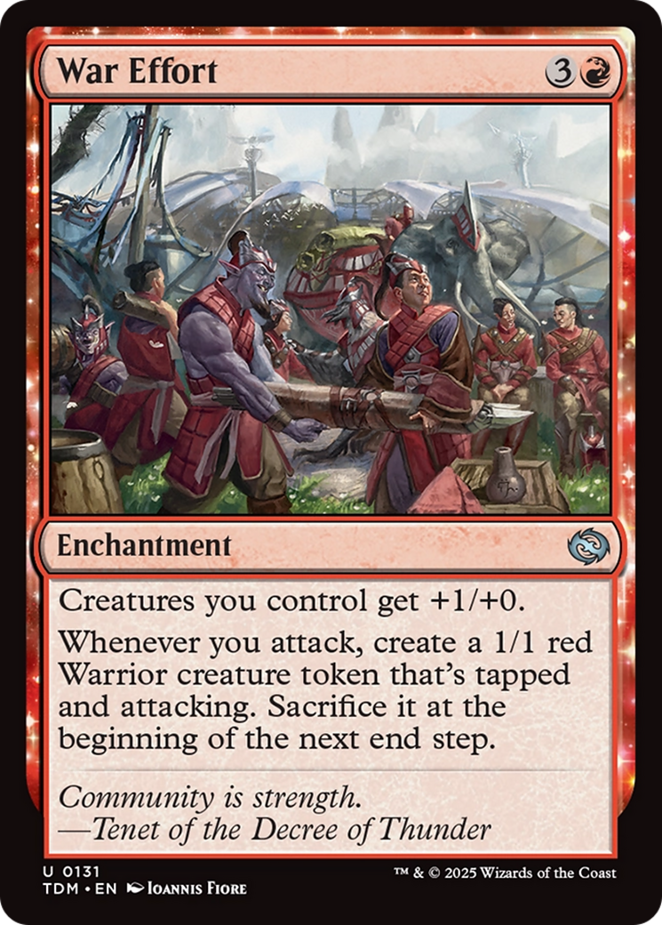 War Effort - Uncommon Enchantment card from Tarkir: Dragonstorm
