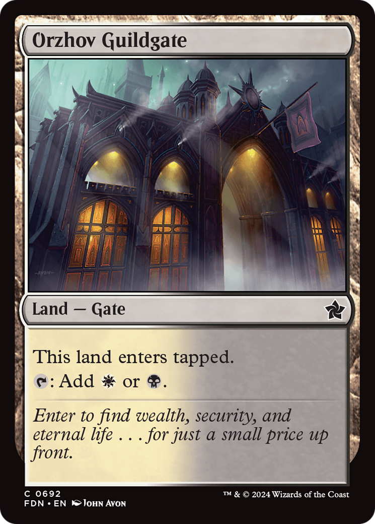 Orzhov Guildgate - Common Land — Gate card from Foundations