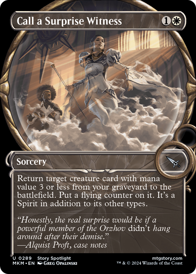 Call a Surprise Witness - Uncommon Sorcery card from Murders at Karlov Manor