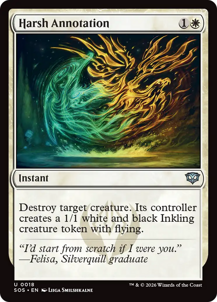 Harsh Annotation - Uncommon Instant card from Secrets of Strixhaven