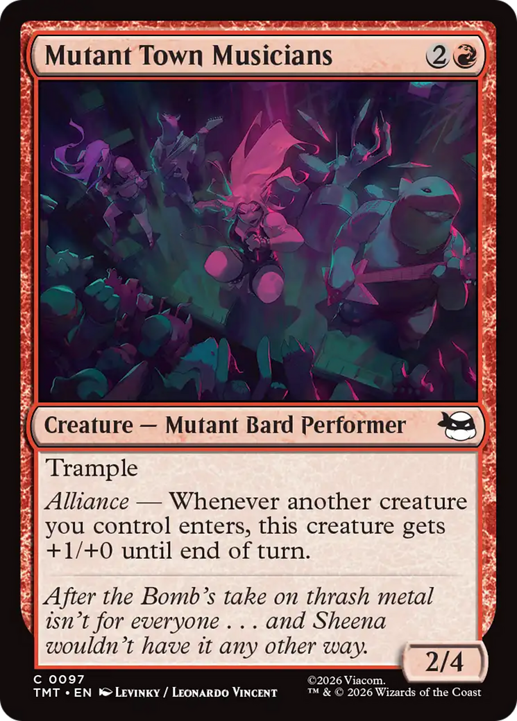 Mutant Town Musicians - Common Creature — Mutant Bard Performer card from Teenage Mutant Ninja Turtles
