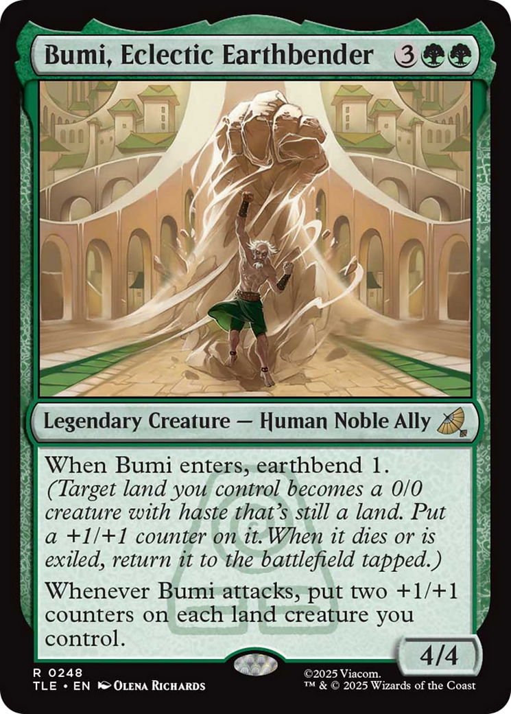 Bumi, Eclectic Earthbender - Rare Legendary Creature — Human Noble Ally card from Avatar: The Last Airbender Eternal