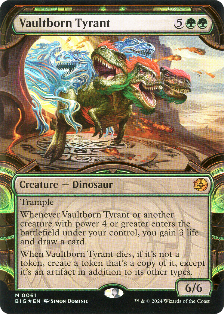 Vaultborn Tyrant - Mythic Creature — Dinosaur card from The Big Score