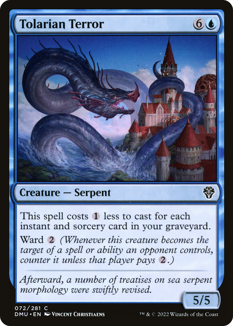 Tolarian Terror - Common Creature — Serpent card from Dominaria United