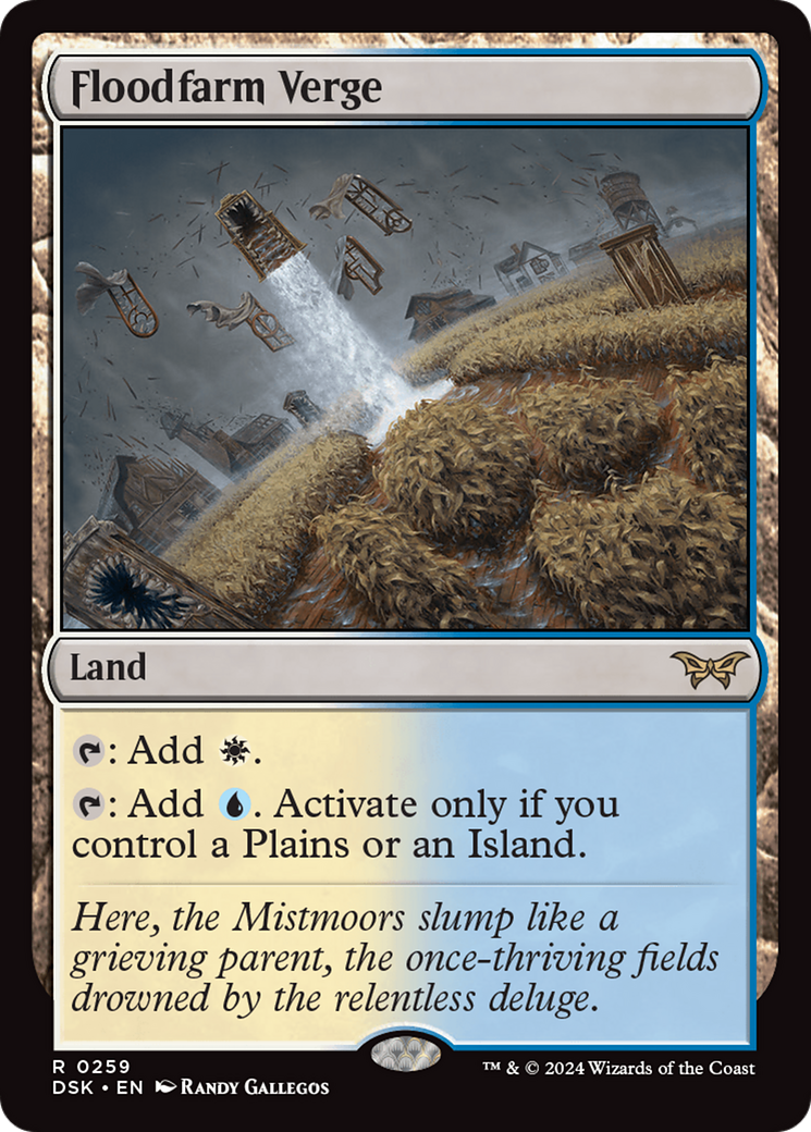 Floodfarm Verge - Rare Land card from Duskmourn: House of Horror