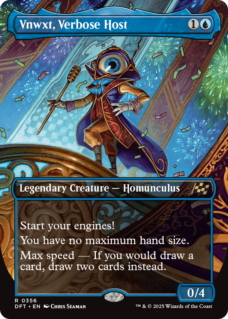 Vnwxt, Verbose Host - Rare Legendary Creature — Homunculus card from Aetherdrift