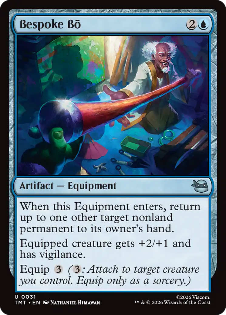 Bespoke Bō - Uncommon Artifact — Equipment card from Teenage Mutant Ninja Turtles