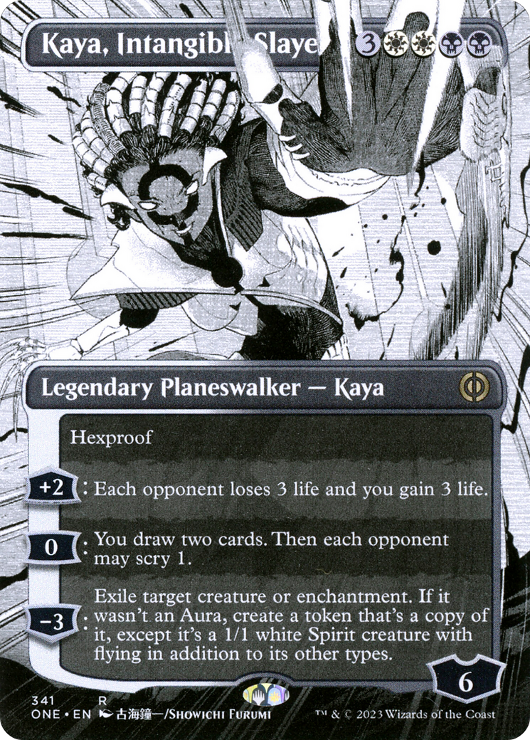 Kaya, Intangible Slayer - Rare Legendary Planeswalker — Kaya card from Phyrexia: All Will Be One