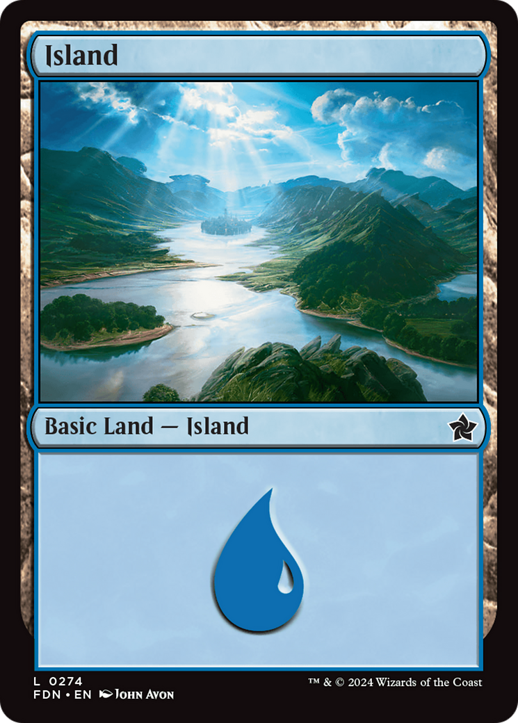 Island - Common Basic Land — Island card from Foundations