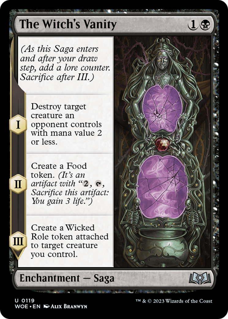 The Witch's Vanity - Uncommon Enchantment — Saga card from Wilds of Eldraine