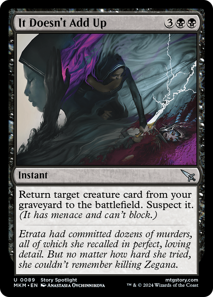 It Doesn't Add Up - Uncommon Instant card from Murders at Karlov Manor