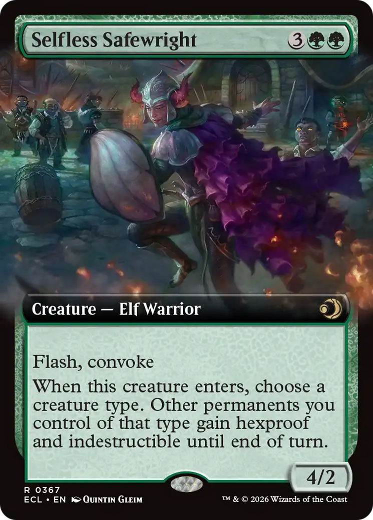 Selfless Safewright - Rare Creature — Elf Warrior card from Lorwyn Eclipsed