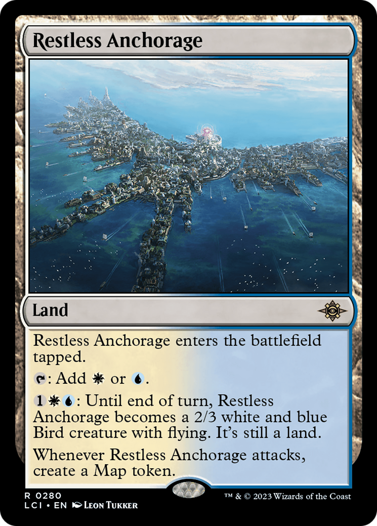 Restless Anchorage - Rare Land card from The Lost Caverns of Ixalan
