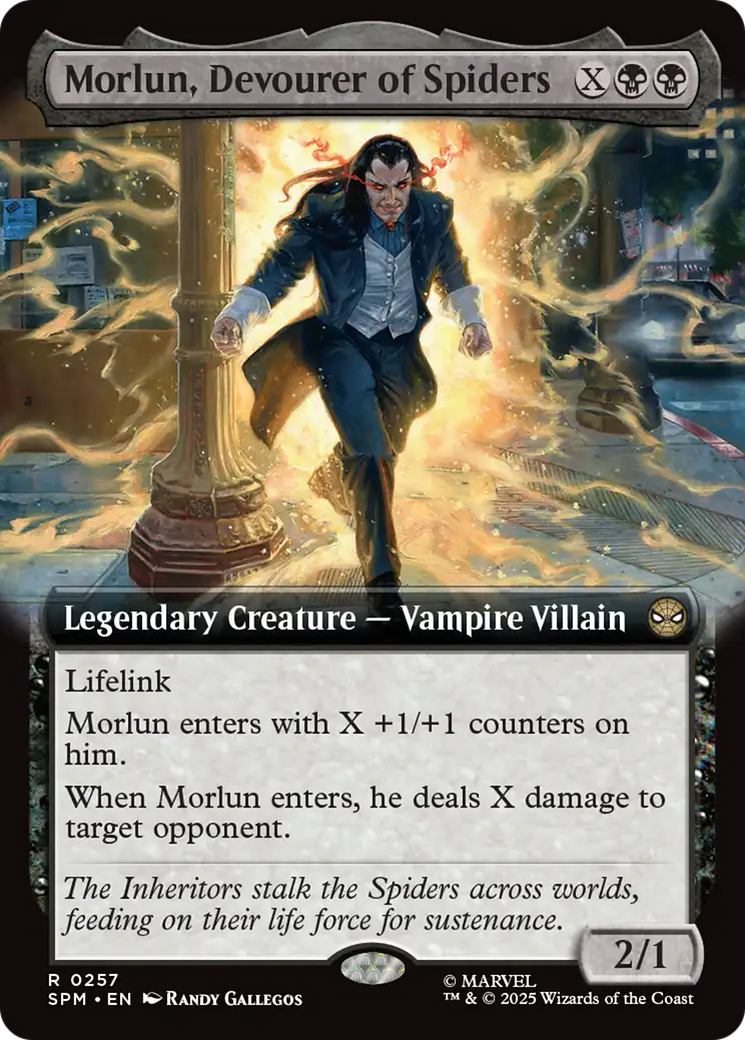 Morlun, Devourer of Spiders - Rare Legendary Creature — Vampire Villain card from Marvel's Spider-Man