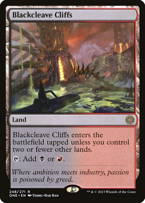 Blackcleave Cliffs - Rare card from ONE