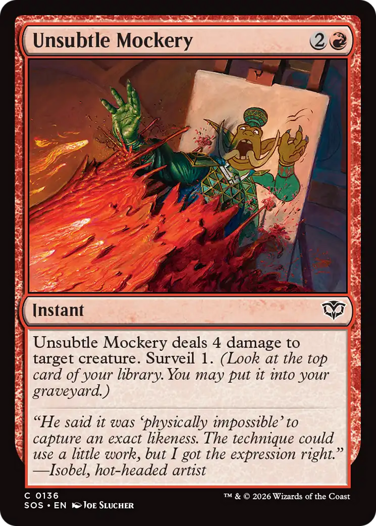 Unsubtle Mockery - Common Instant card from Secrets of Strixhaven