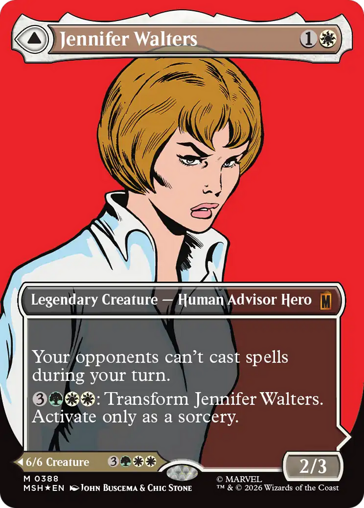 Jennifer Walters // The Sensational She-Hulk - Mythic Legendary Creature — Human Advisor Hero card from Marvel Super Heroes