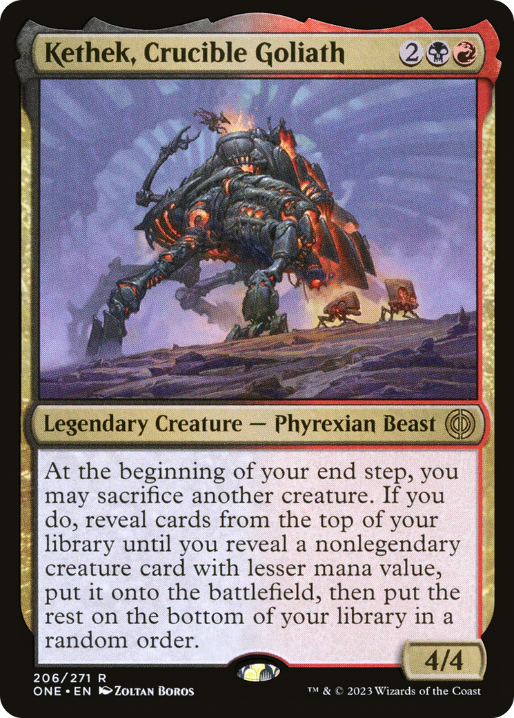 Kethek, Crucible Goliath - Rare Legendary Creature — Phyrexian Beast card from Phyrexia: All Will Be One