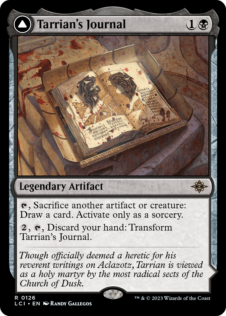 Tarrian's Journal // The Tomb of Aclazotz - Rare Legendary Artifact card from The Lost Caverns of Ixalan