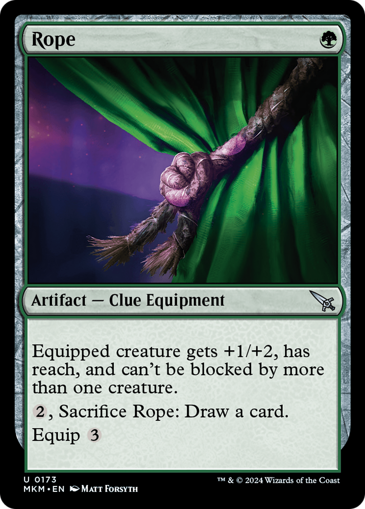 Rope - Uncommon Artifact — Clue Equipment card from Murders at Karlov Manor