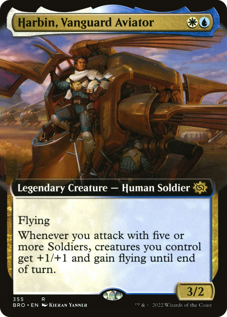 Harbin, Vanguard Aviator - Rare Legendary Creature — Human Soldier card from The Brothers' War