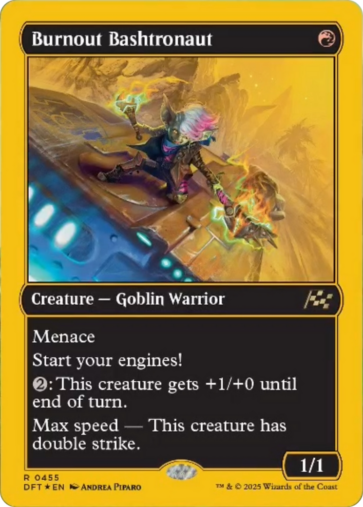 Burnout Bashtronaut - Rare Creature — Goblin Warrior card from Aetherdrift