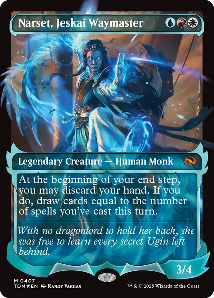 Narset, Jeskai Waymaster - Mythic Legendary Creature — Human Monk card from Tarkir: Dragonstorm