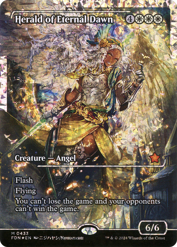 Herald of Eternal Dawn - Mythic Creature — Angel card from Foundations
