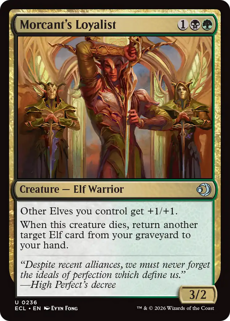 Morcant's Loyalist - Uncommon Creature — Elf Warrior card from Lorwyn Eclipsed