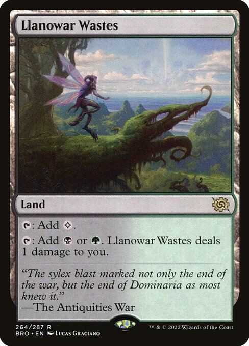 Llanowar Wastes - Rare card from BRO