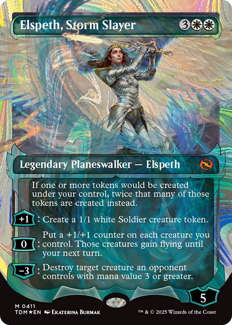 Elspeth, Storm Slayer - Mythic Legendary Planeswalker — Elspeth card from Tarkir: Dragonstorm