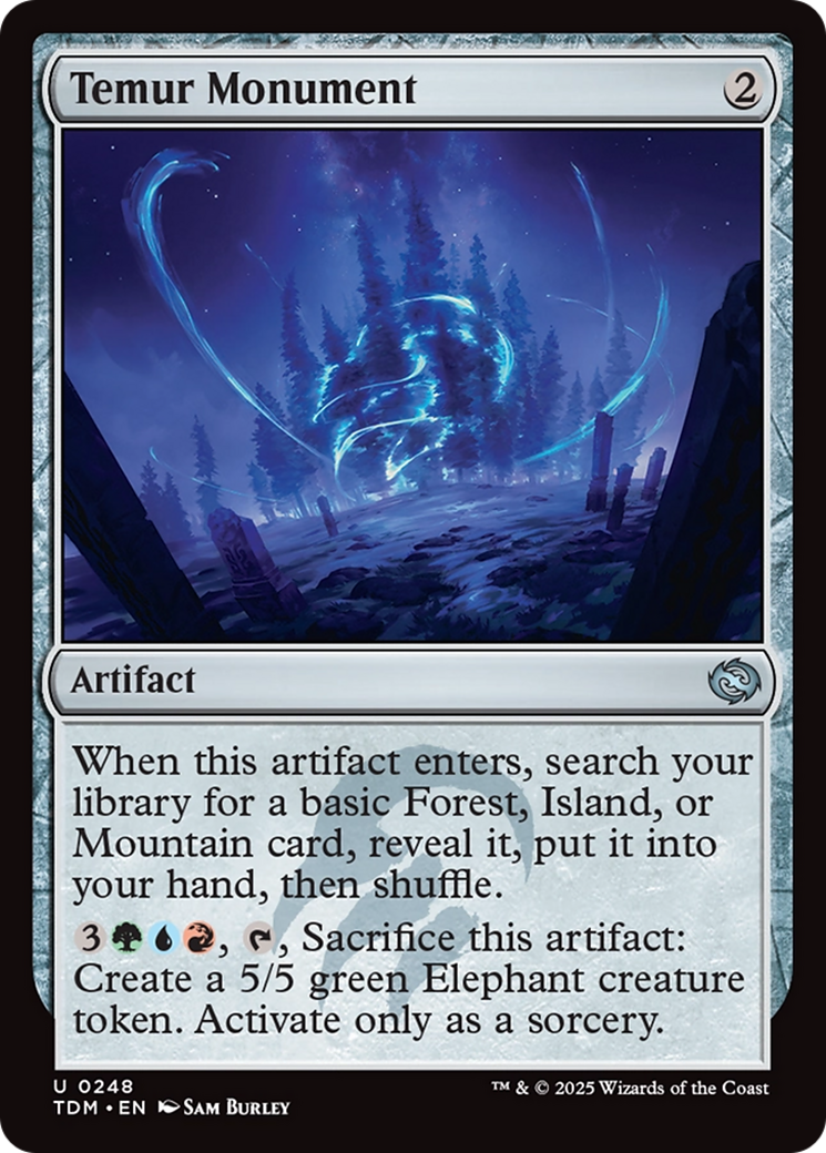 Temur Monument - Uncommon Artifact card from Tarkir: Dragonstorm
