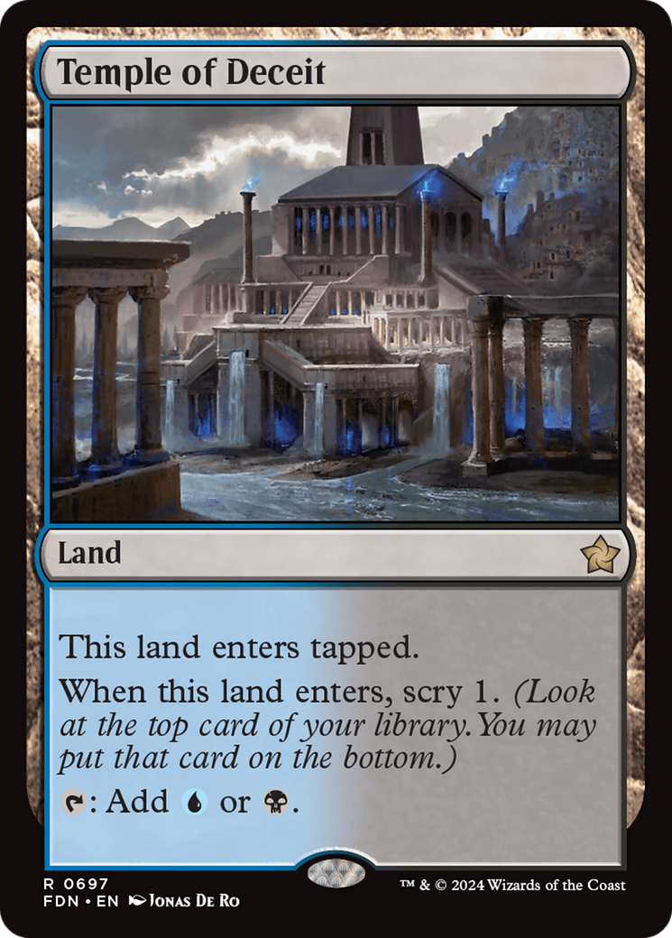 Temple of Deceit - Rare Land card from Foundations