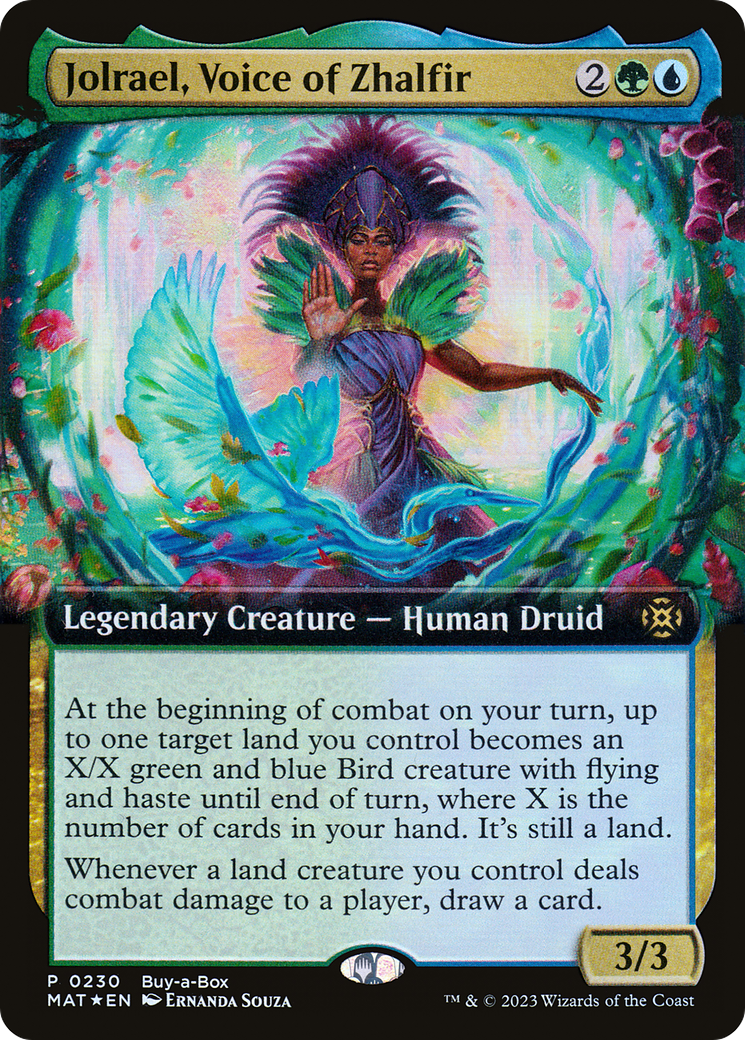Jolrael, Voice of Zhalfir - Rare Legendary Creature — Human Druid card from March of the Machine: The Aftermath