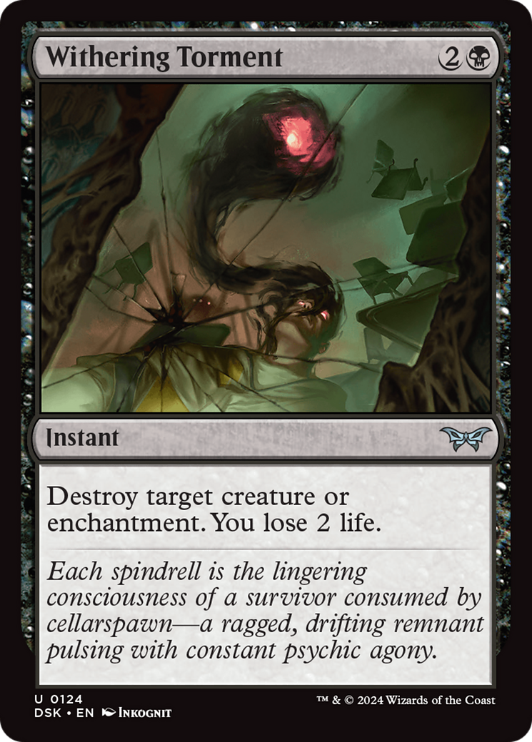 Withering Torment - Uncommon Instant card from Duskmourn: House of Horror