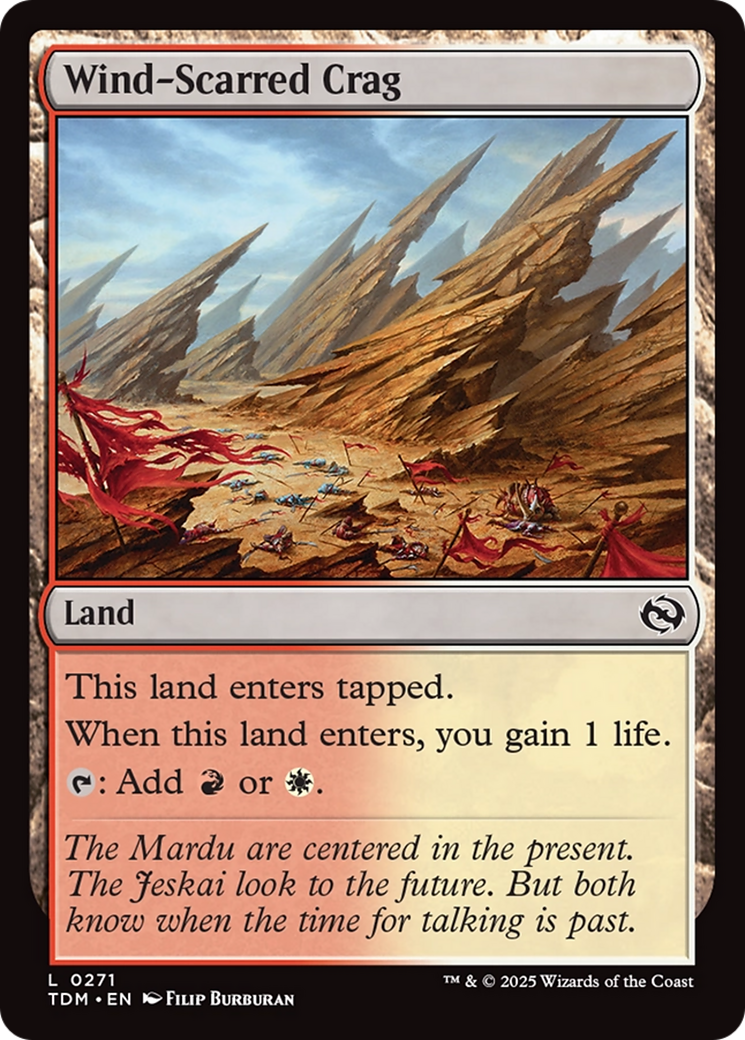 Wind-Scarred Crag - Common Land card from Tarkir: Dragonstorm