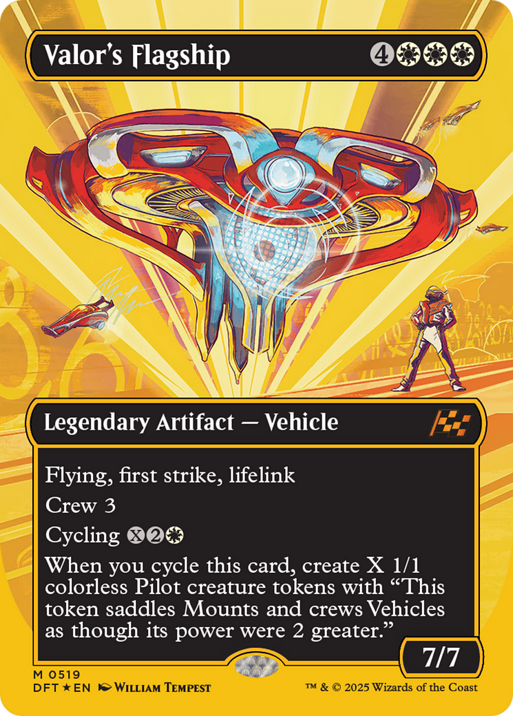 Valor's Flagship - Mythic Legendary Artifact — Vehicle card from Aetherdrift