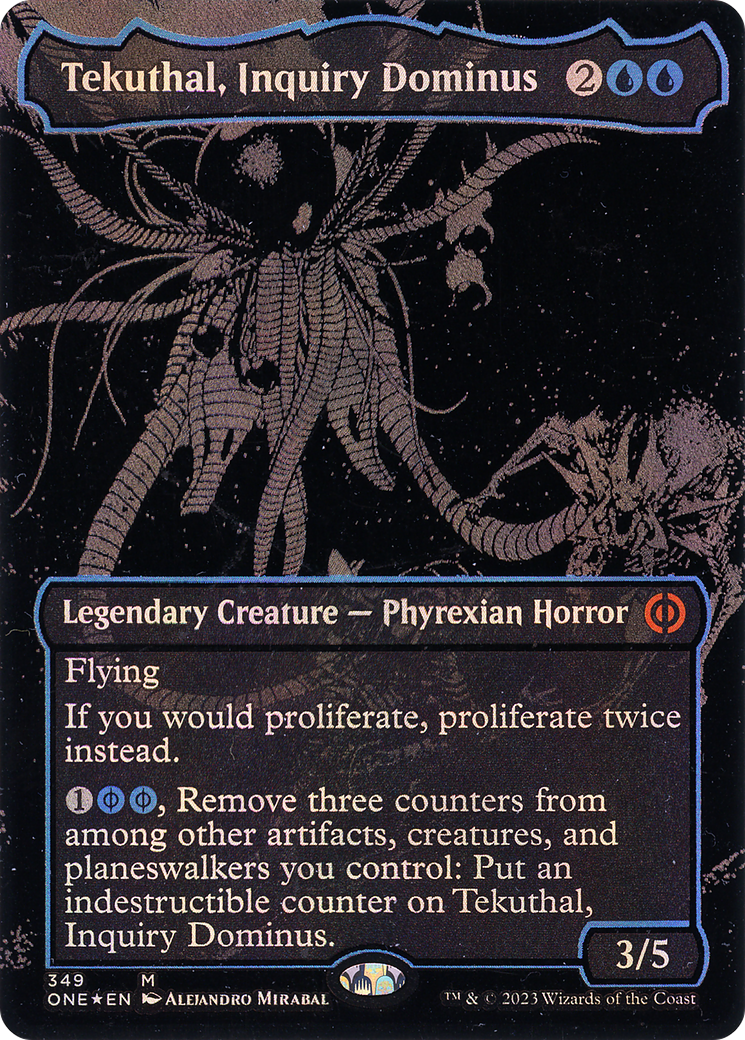 Tekuthal, Inquiry Dominus - Mythic Legendary Creature — Phyrexian Horror card from Phyrexia: All Will Be One
