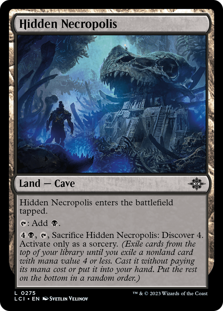 Hidden Necropolis - Common Land — Cave card from The Lost Caverns of Ixalan