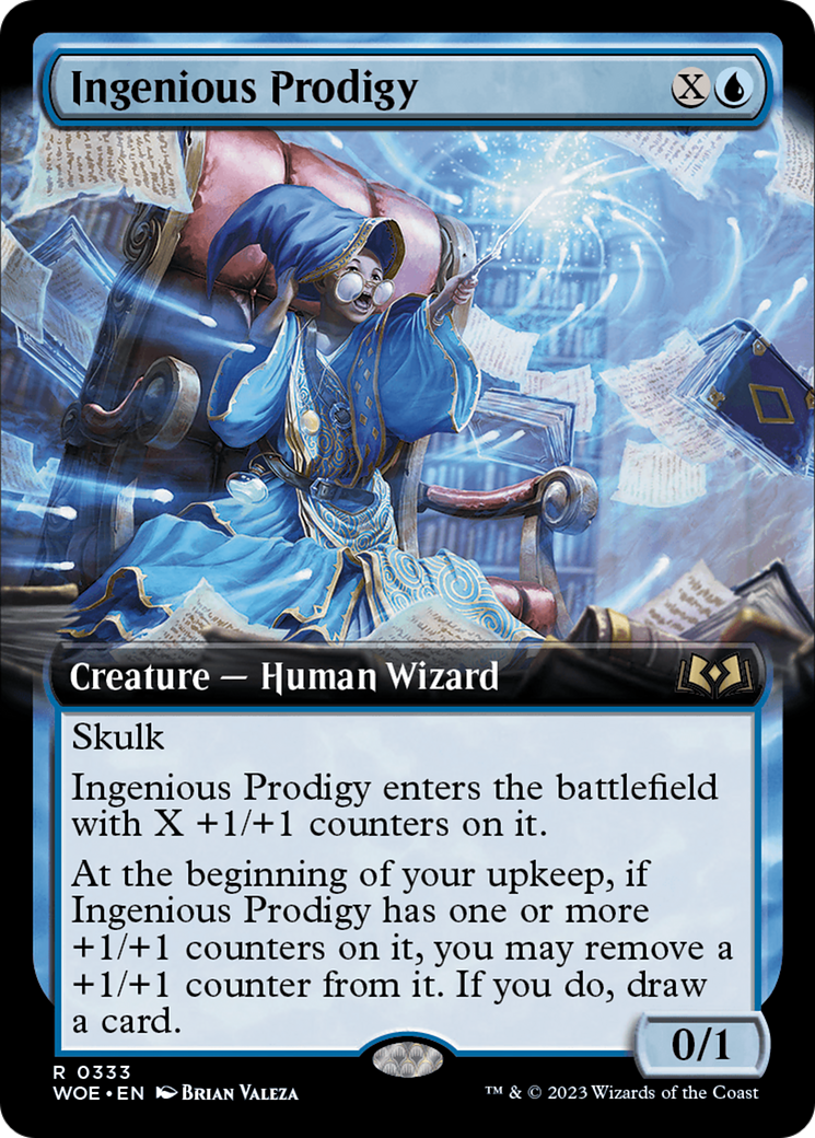 Ingenious Prodigy - Rare Creature — Human Wizard card from Wilds of Eldraine