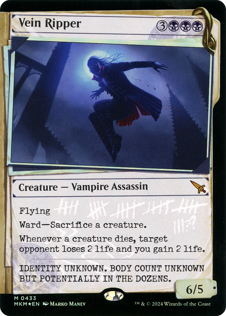 Vein Ripper - Mythic Creature — Vampire Assassin card from Murders at Karlov Manor