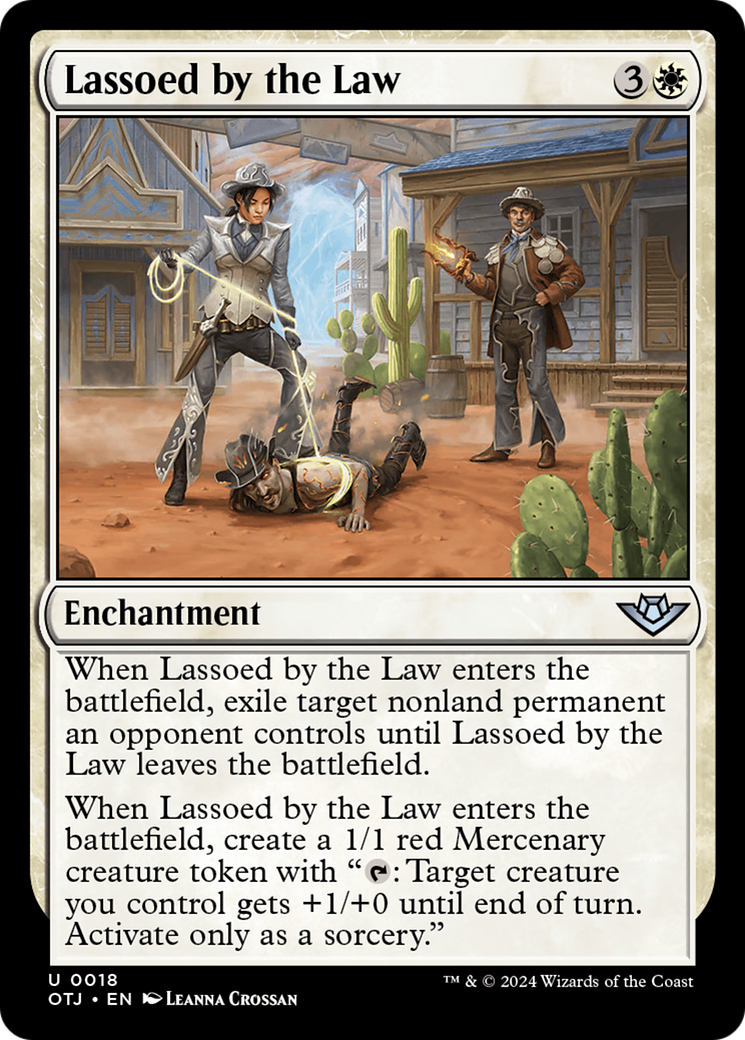 Lassoed by the Law - Uncommon Enchantment card from Outlaws of Thunder Junction