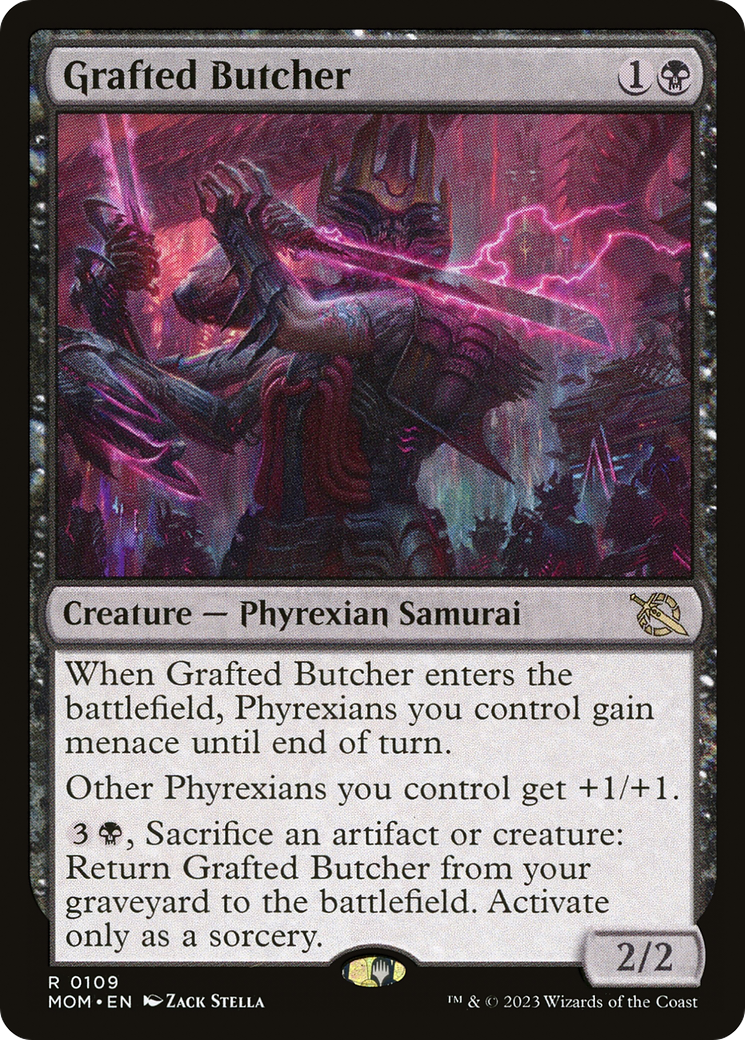 Grafted Butcher - Rare Creature — Phyrexian Samurai card from March of the Machine
