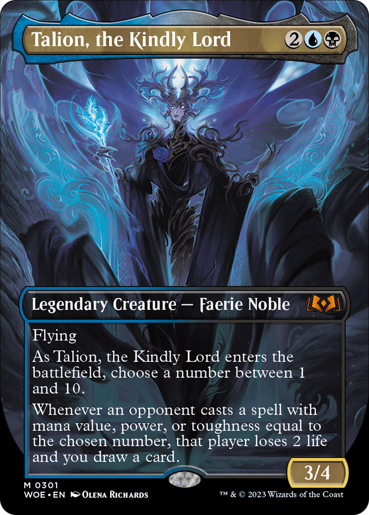 Talion, the Kindly Lord - Mythic Legendary Creature — Faerie Noble card from Wilds of Eldraine