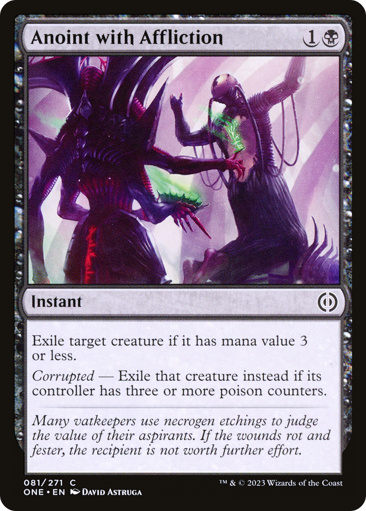 Anoint with Affliction - Common Instant card from Phyrexia: All Will Be One