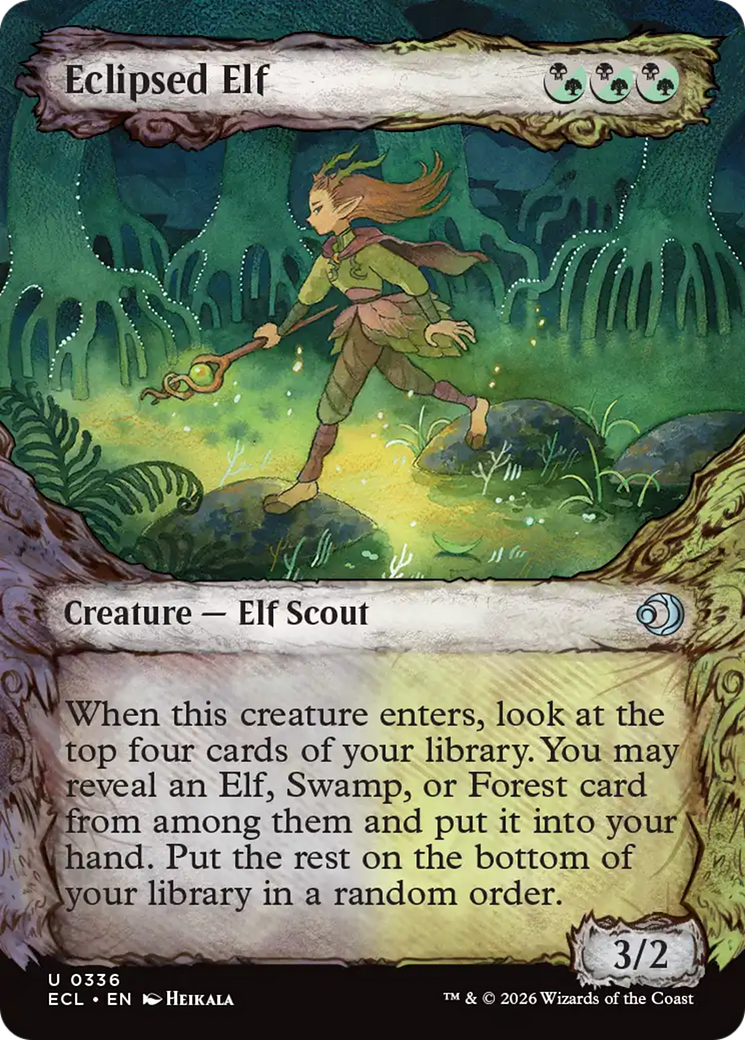 Eclipsed Elf - Uncommon Creature — Elf Scout card from Lorwyn Eclipsed