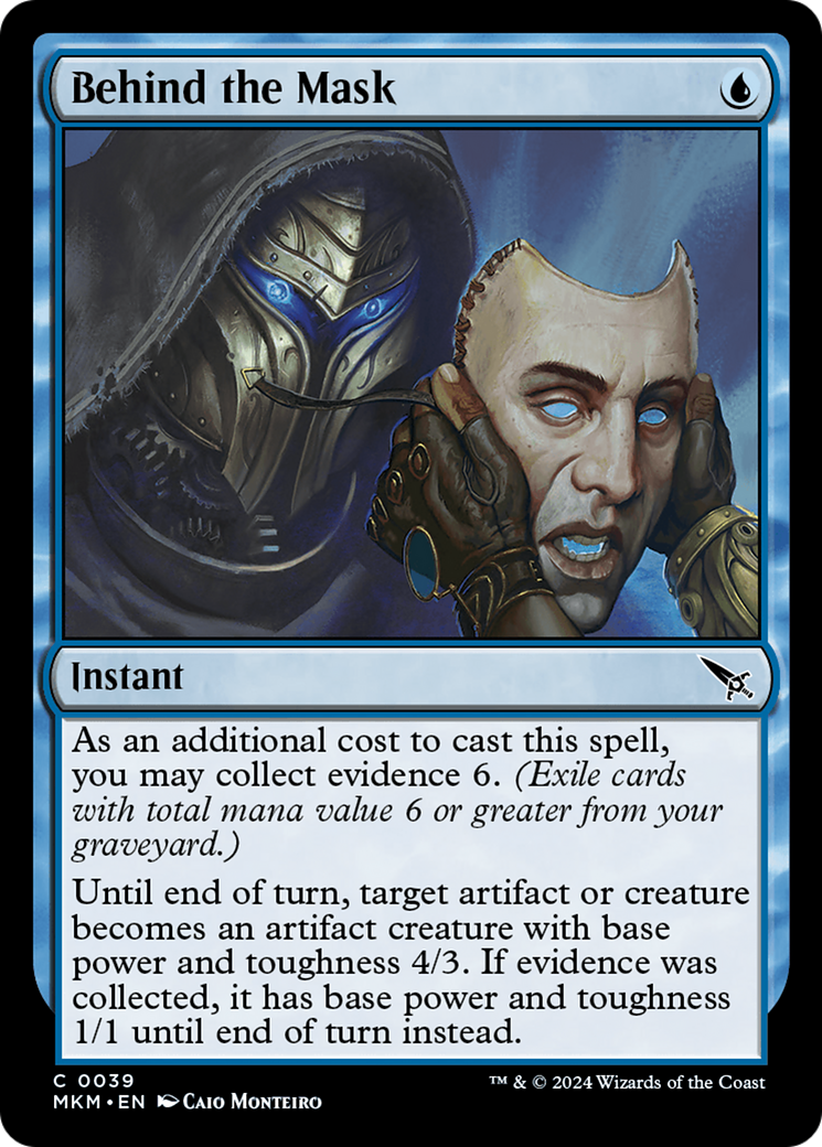Behind the Mask - Common Instant card from Murders at Karlov Manor