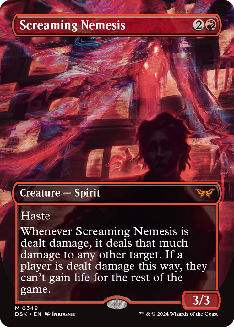 Screaming Nemesis - Mythic Creature — Spirit card from Duskmourn: House of Horror