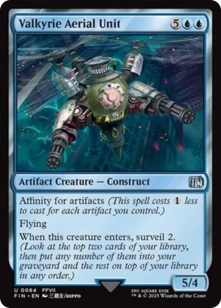 Valkyrie Aerial Unit - Uncommon Artifact Creature — Construct card from Final Fantasy
